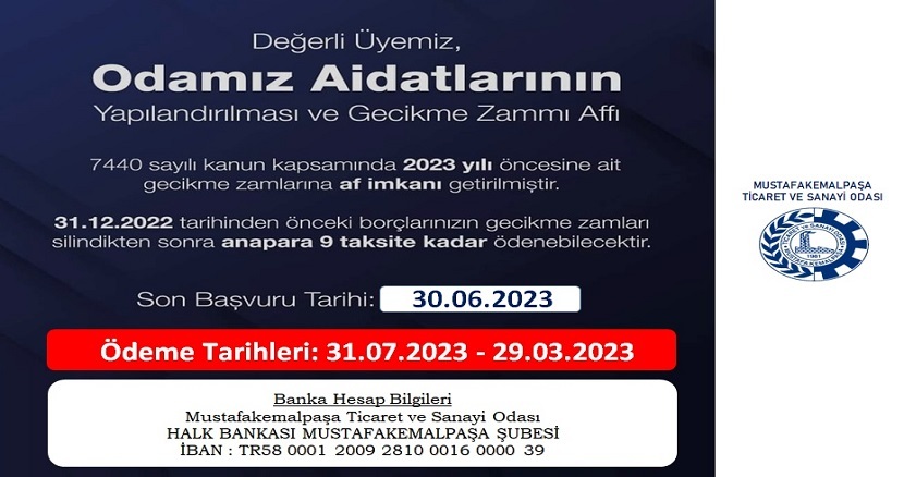 7440 sayılın kanun kapsamında -Yapılandırma Başvuruları- Hakkında